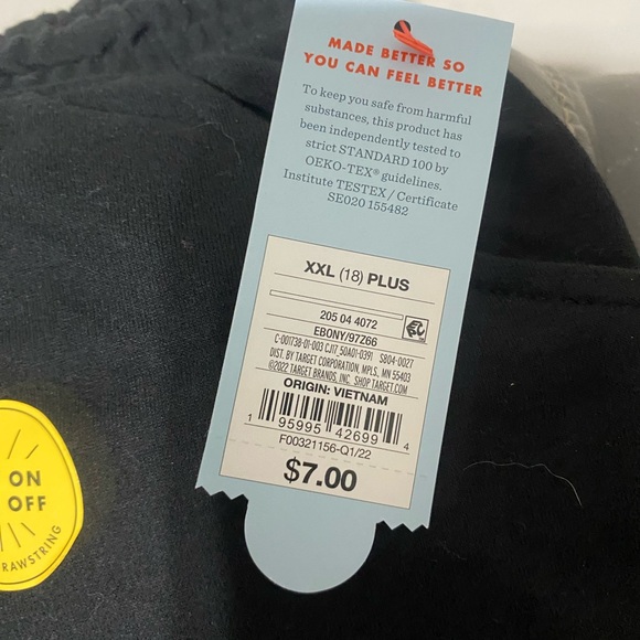 Cat & Jack Black Sweatpants with Drawstring - Picture 4 of 5